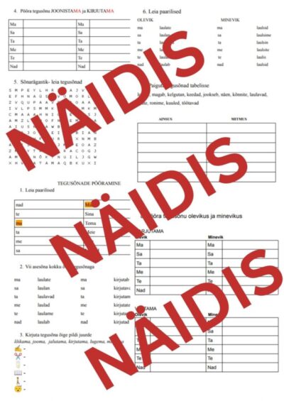 Tegusõnade pööramine- erinevad harjutused