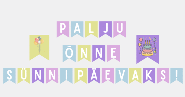 BÄNNER - palju õnne sünnipäevaks!