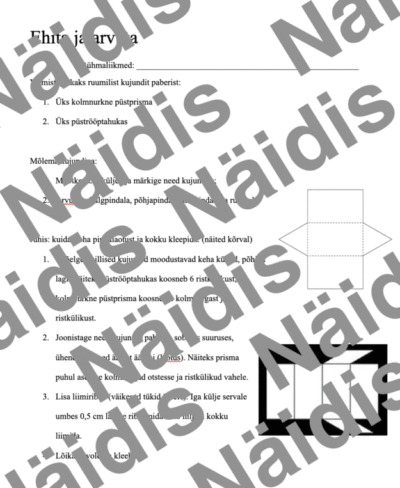 Püstprisma ja rööptahukas