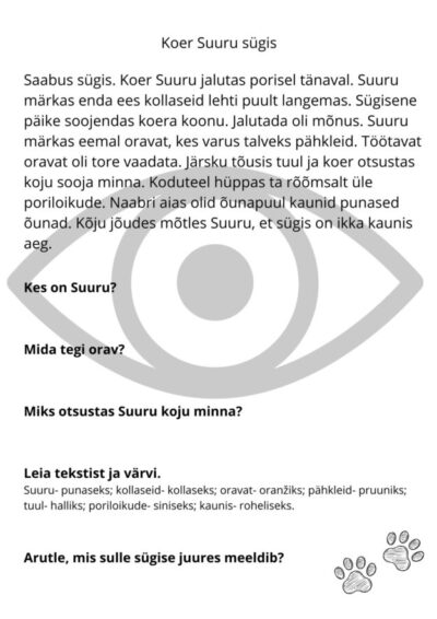 Töö tekstiga (sügis)