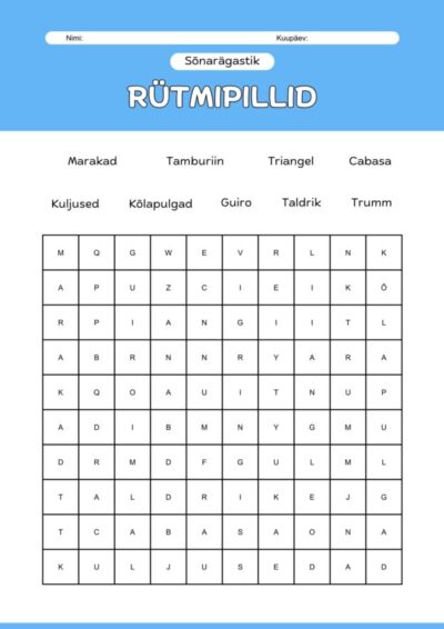 Rütmipillide sõnarägastik