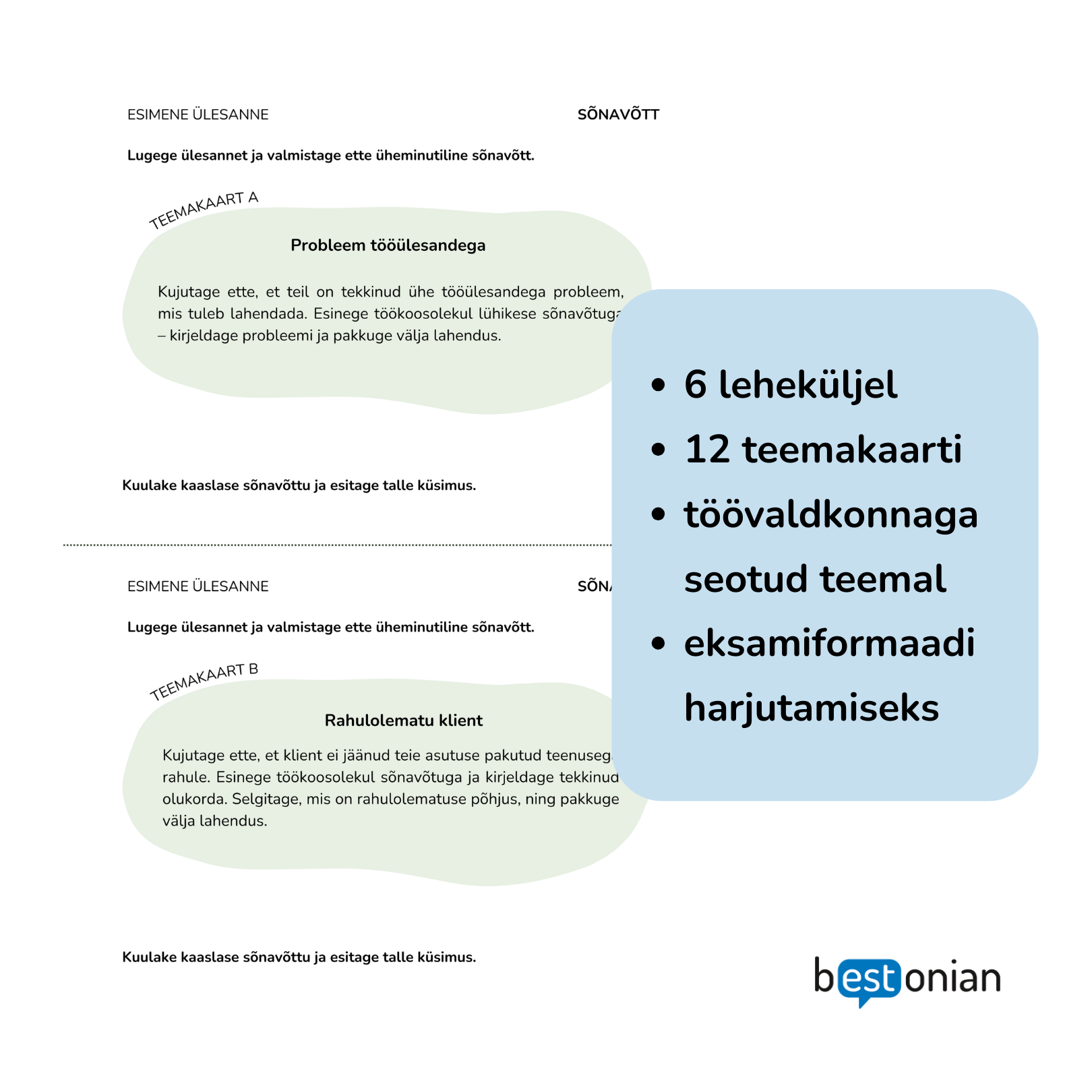 B2-taseme eksami rääkimisosa esimese ülesande lisamaterjal - Image 2