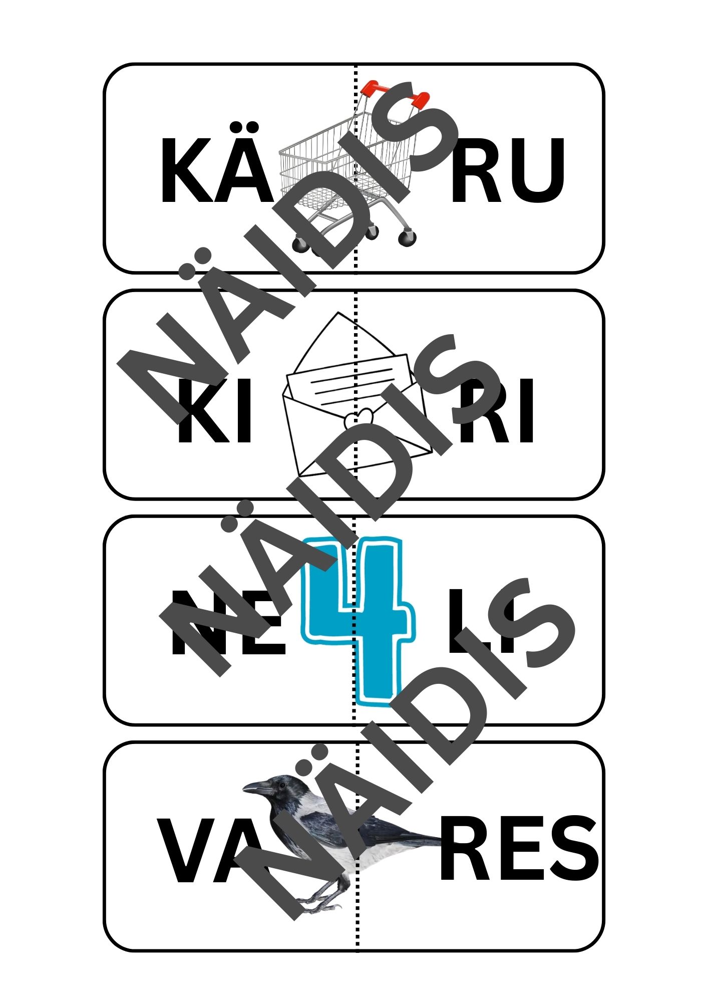 Kahesilbiliste sõnade lugemine - pusle - Image 2