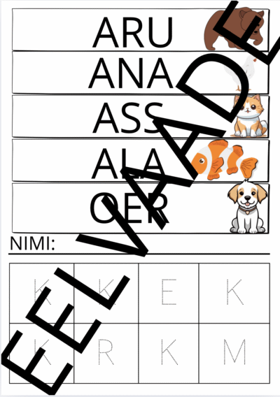 K - lõikamine ja kleepimine