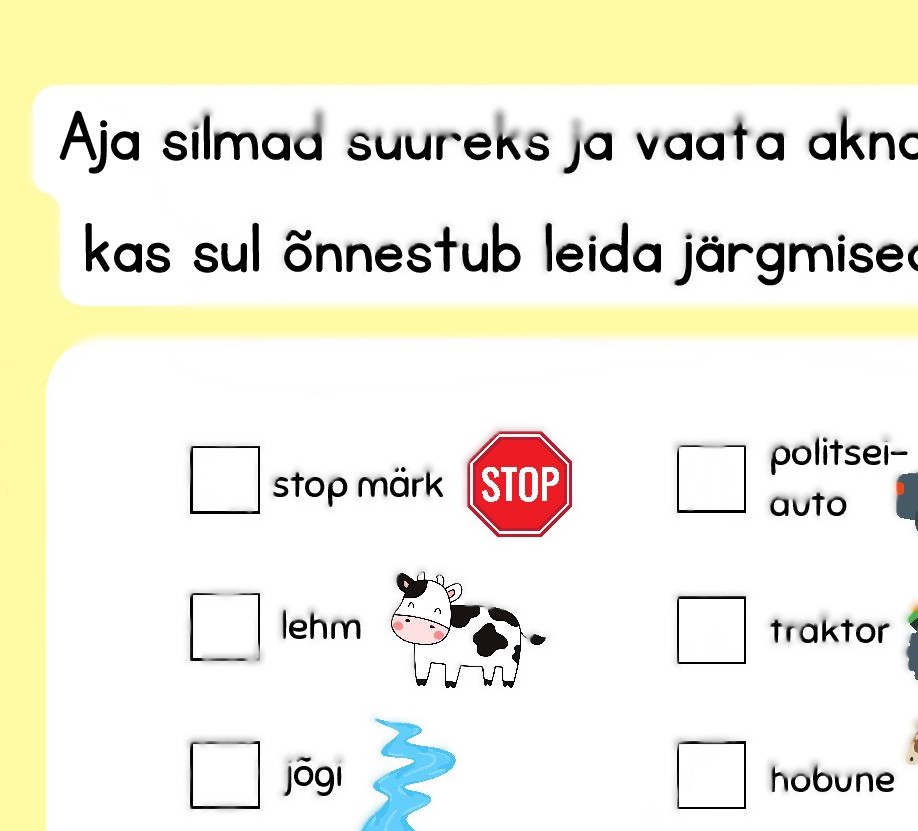 Sõidumäng- vaata aknast välja!