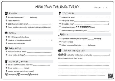 Koolilapse päevaplaan