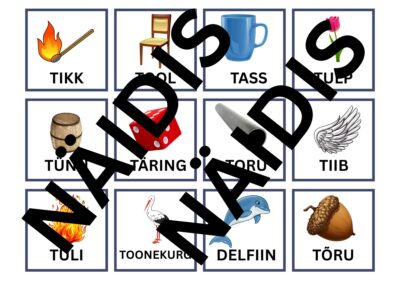 T-memoriin: T-häälik sõna alguses, keskel ja lõpus