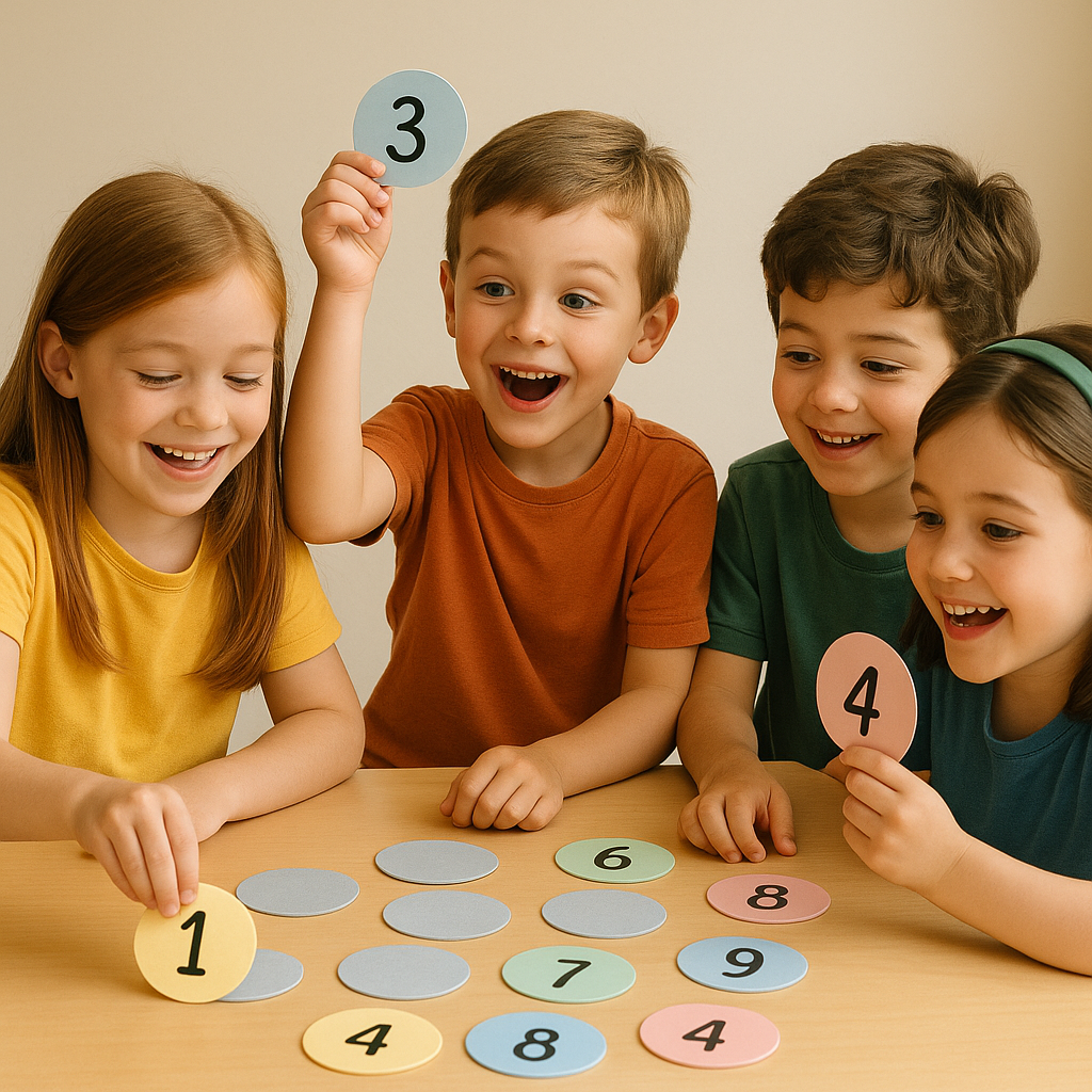 Nupupesa õppematerjal- mälumäng "Numbripallid"