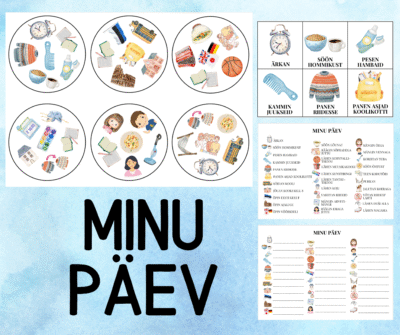 "MINU PÄEV - “Leia ühine sümbol”, pildikaardid, tööleht, piltsõnastik”