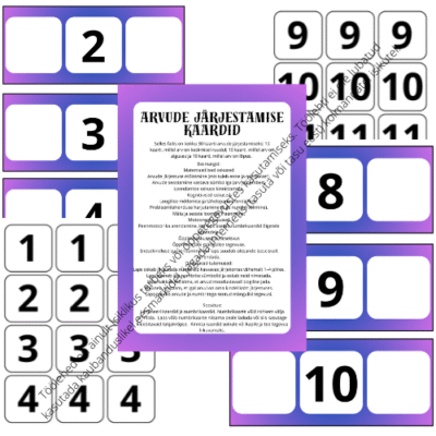 ARVUDE JÄRJESTAMISE KAARDID