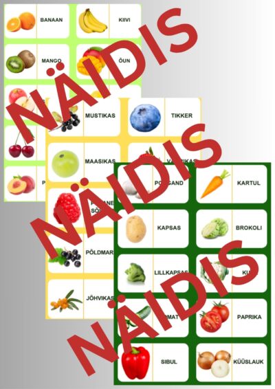 Doomino (puuviljad, köögiviljad, marjad)