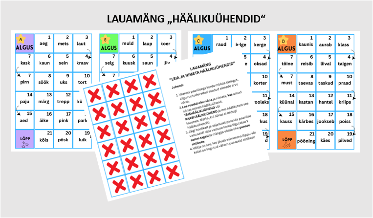 Lauamäng HÄÄLIKUÜHENDID