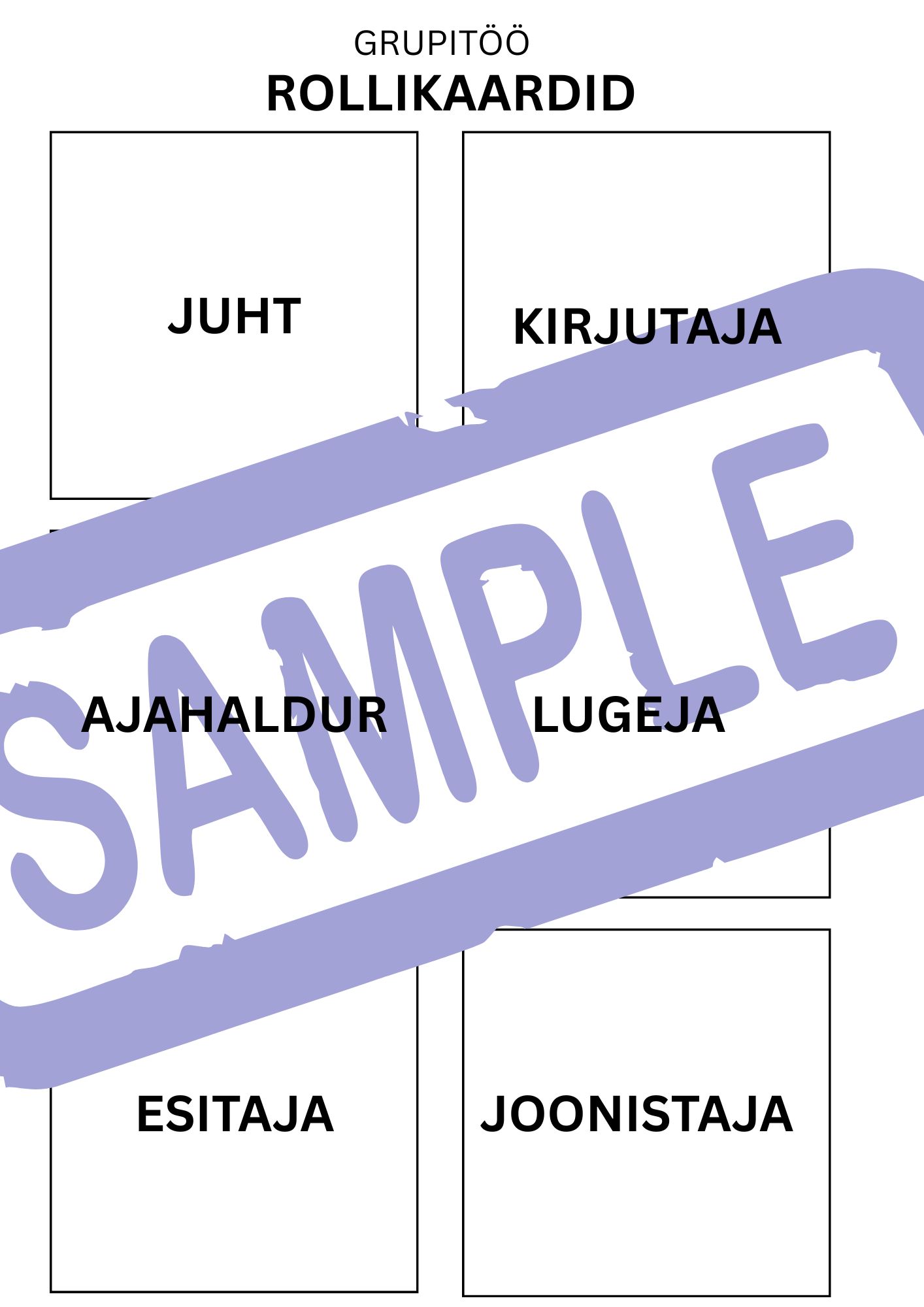 ROLLIKAARDID grupitööks