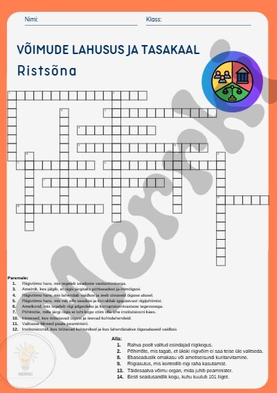 Võimude lahusus ja tasakaal 9.kl ühiskonnaõpetus