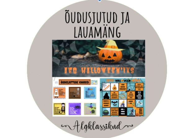 Halloweeni lauamäng koos vastustelehega + õudusjuttude kaardid