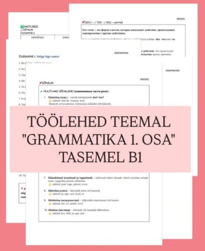 Õppevahend eesti keele B1-taseme eksamiks teemal „Grammatika 1.osa“