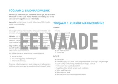 Massiprotsent: kurkide marineerimine ja limonaadivabrik