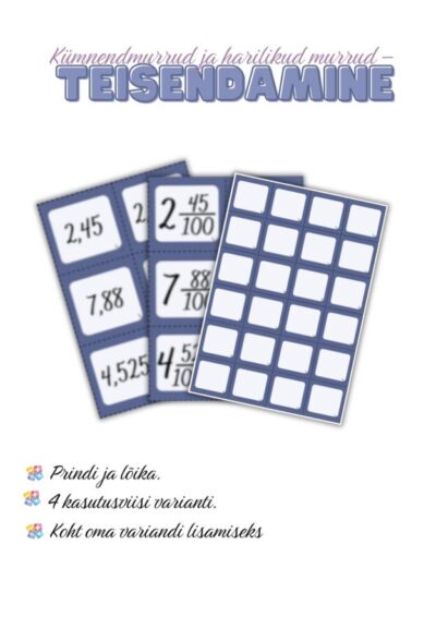 Kümnendmurrud ja harilikud murrud – teisendamine