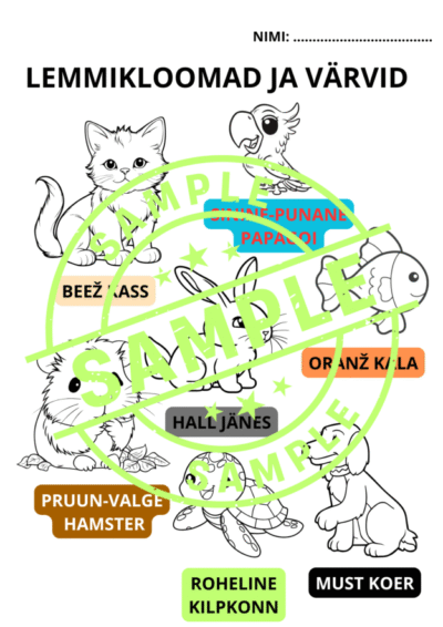 Lemmikloomad ja värvid