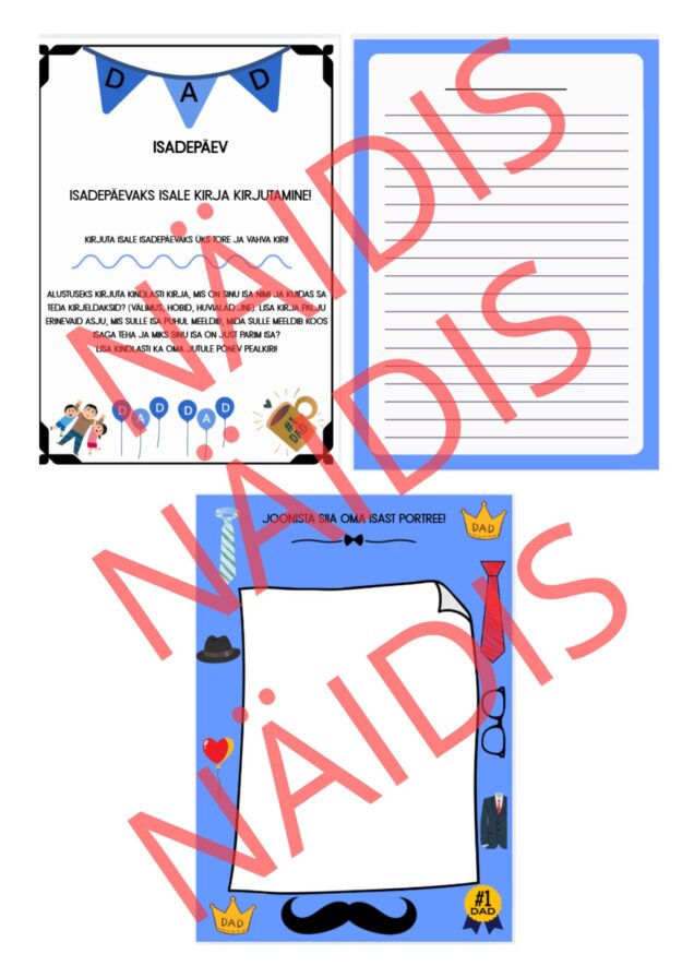 Isadepäev - isale kirja kirjutamine + isa joonistamine