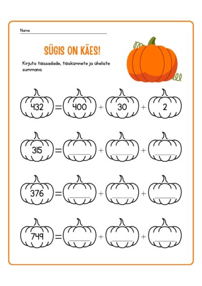 Täissadade, täiskümnete ja üheliste summa
