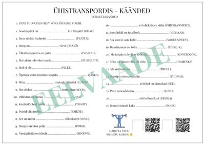 "Ühistranspordis - käänded (lisaks ka digiharjutused)"