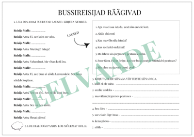 "Bussireisijad räägivad"