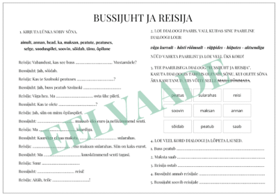 "Bussijuht ja reisija"