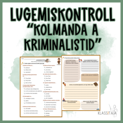 Lugemiskontroll "KOLMANDA A KRIMINALISTID"