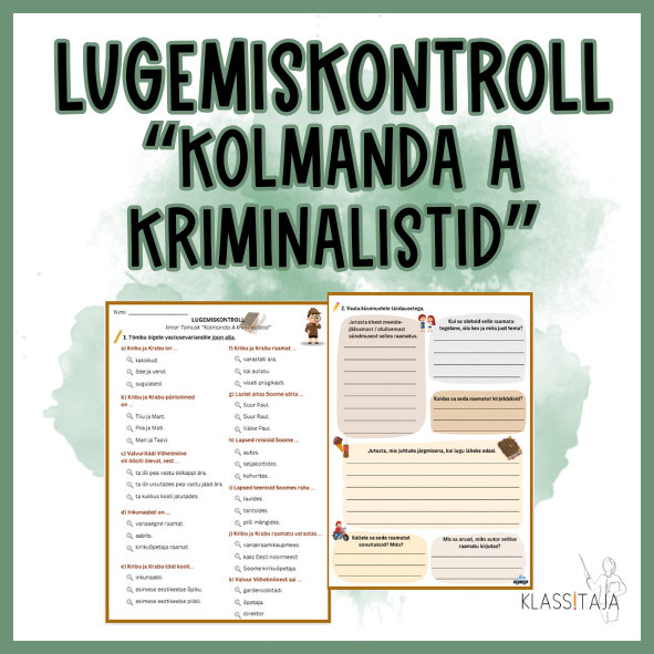 Lugemiskontroll "KOLMANDA A KRIMINALISTID"
