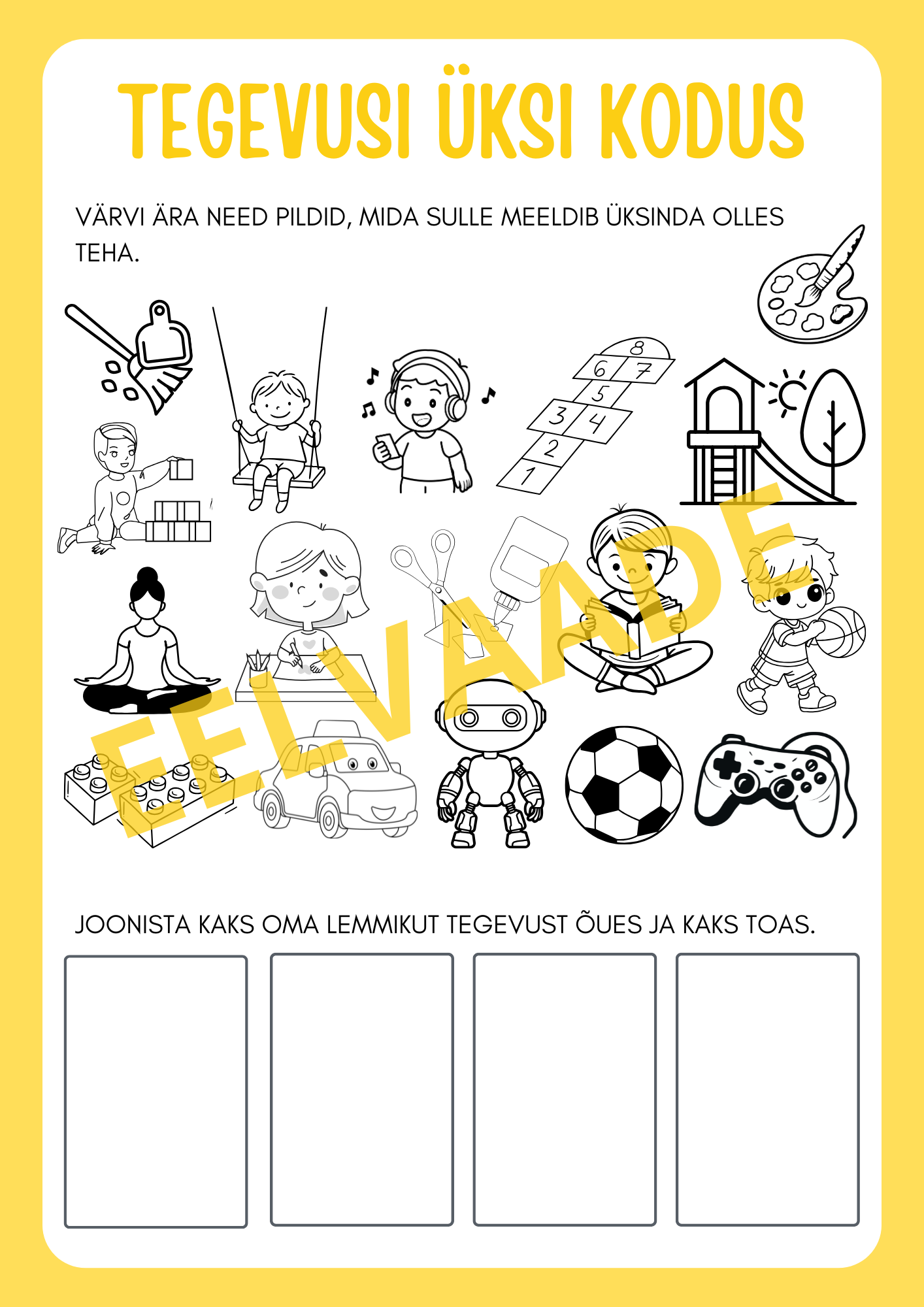 Tegevusi üksi kodus