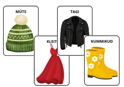 Riided - õppekaardid