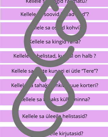 KELLELE? (A2-B1) - 30 küsimust - Image 3