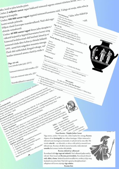 Ajalugu; 5 tundi (6.-10. teema) + kontrolltöö