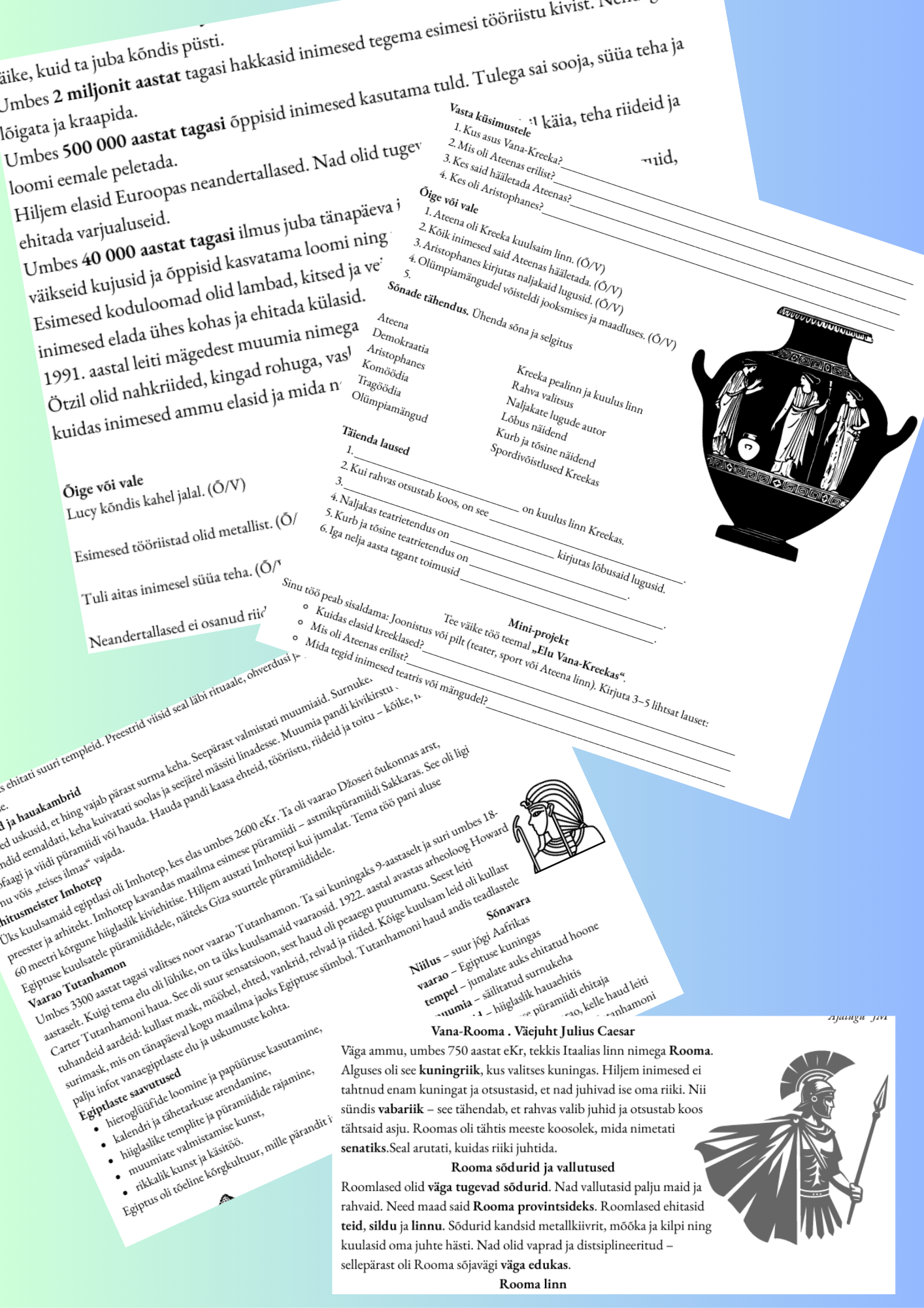 Ajalugu; 5 tundi (6.-10. teema) + kontrolltöö