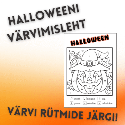 Värvileht Halloween rütmidega