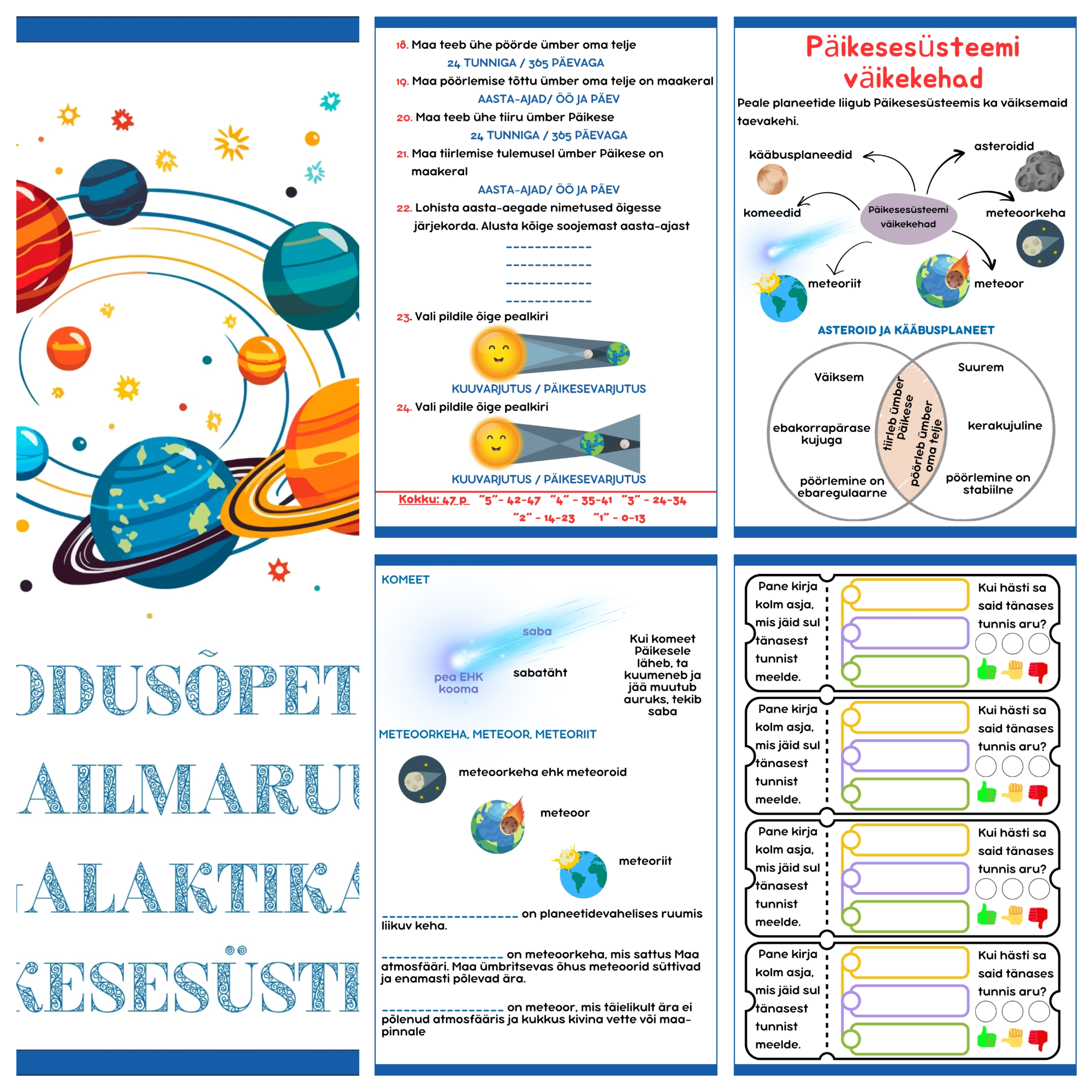 Loodusõpetus. Maailmaruum. Töölehed - Image 4