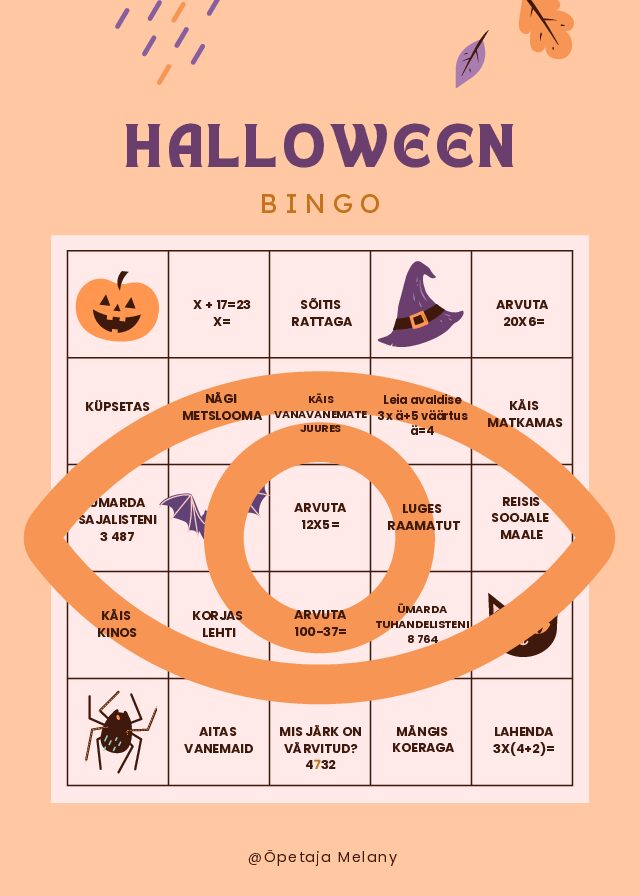 Halloweeni bingo