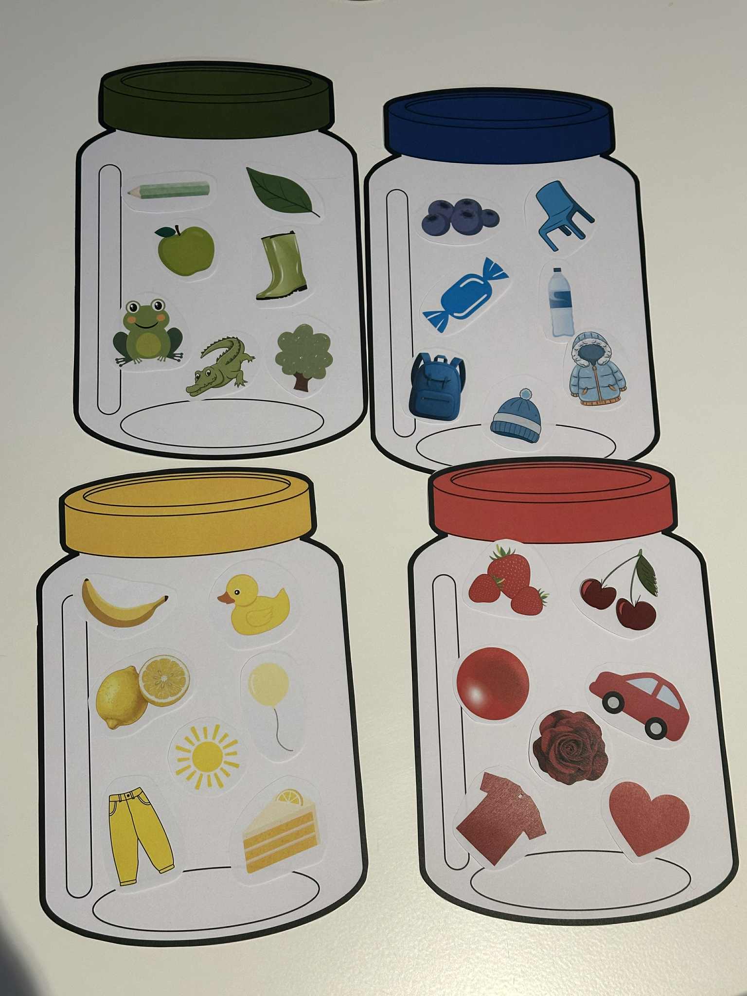 Sorteerimismäng "Purgid"- põhivärvuste sorteerimine