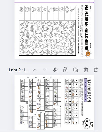 Halloween. Tööleht.