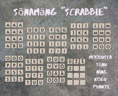 Sõnamäng Scrabble - mängi laual või põrandal