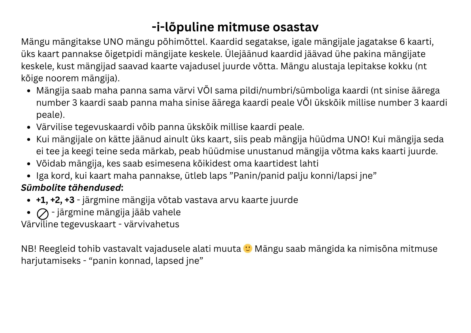 i-UNO: i-lõpuline mitmuse osastav - Image 2