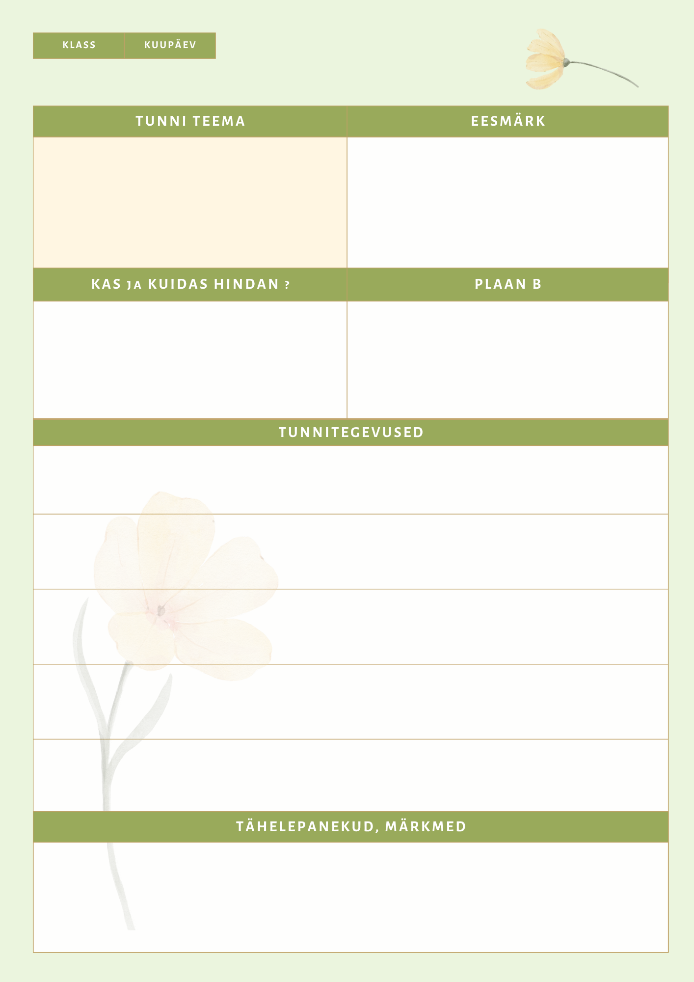 Tunnikava rohelise pildiga (blankett) - Image 2