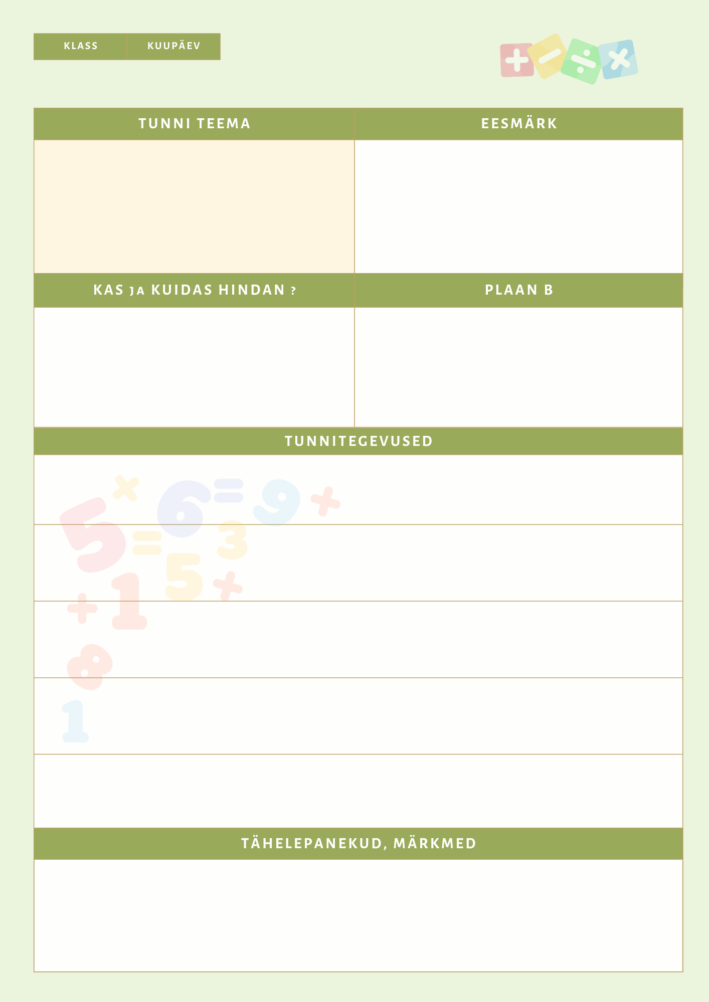 Tunnikava rohelise pildiga (blankett) - Image 4