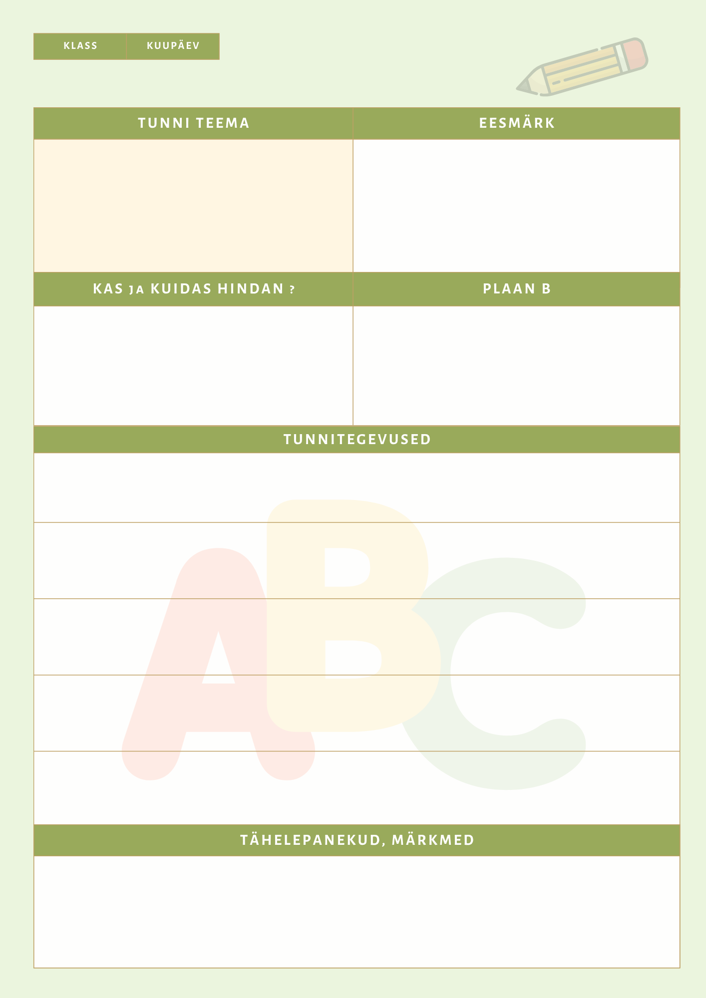 Tunnikava rohelise pildiga (blankett) - Image 5