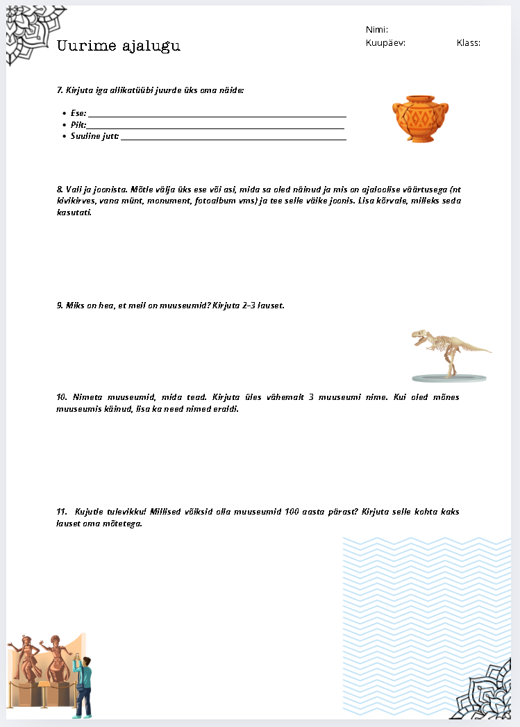 Töölehtede komplekt „Uurime ajalugu“ — 5. klassile, 2 lehte - Image 2