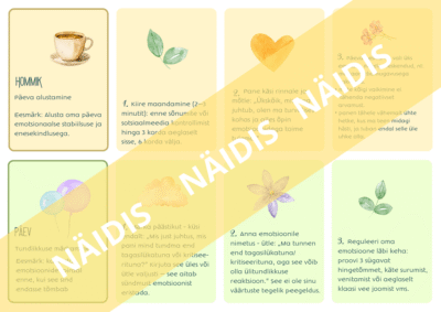 Kaardid "Minu päev emotsionaalse ülitundlikkusega"