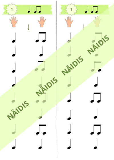 Rütmiharjutused kahele käele - ta ja ti-ti