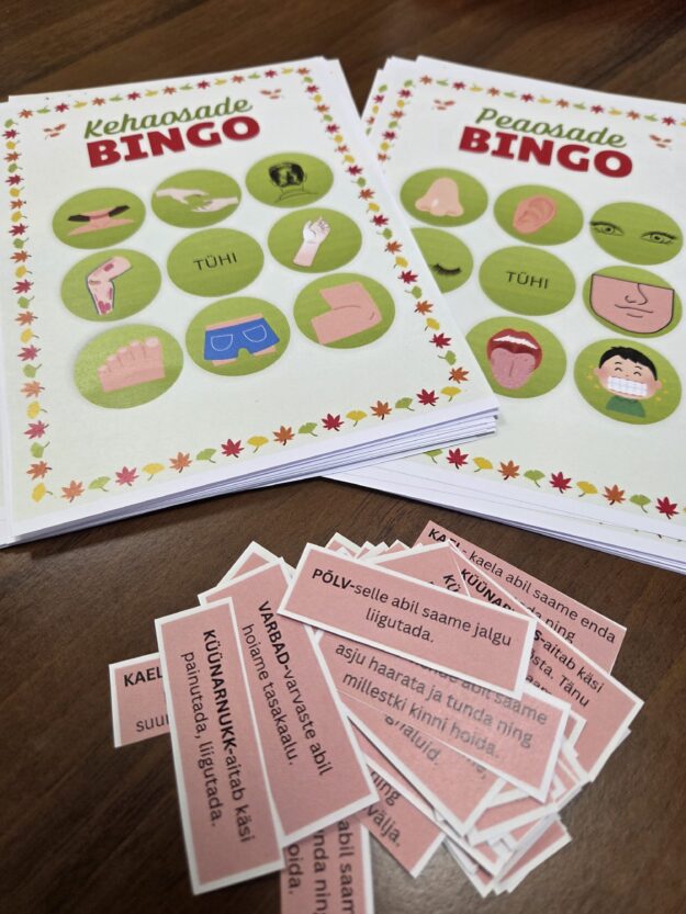 Kehaosade ja peaosade bingo