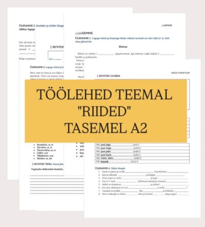 Õppevahend eesti keele A2-taseme eksamiks teemal „Riided“